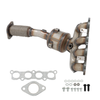 Catalytic Converter Exhaust Manifold for Ford Fiesta 2011-2019 L4 1.6L Front